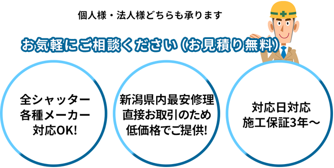 法人様・個人様どちらも承ります